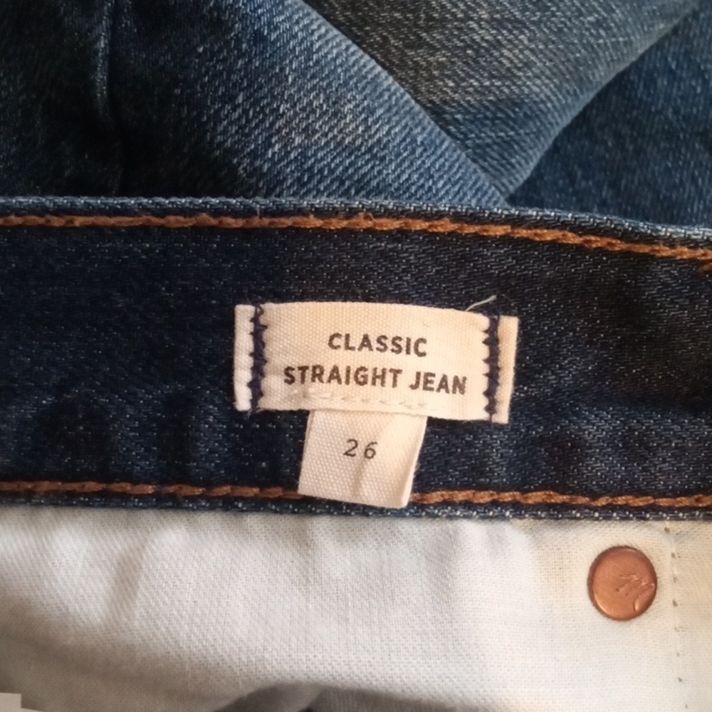 Madewell Classic Straught Jeans In Croston Wash Old School Womens  26 - Picture 6 of 13